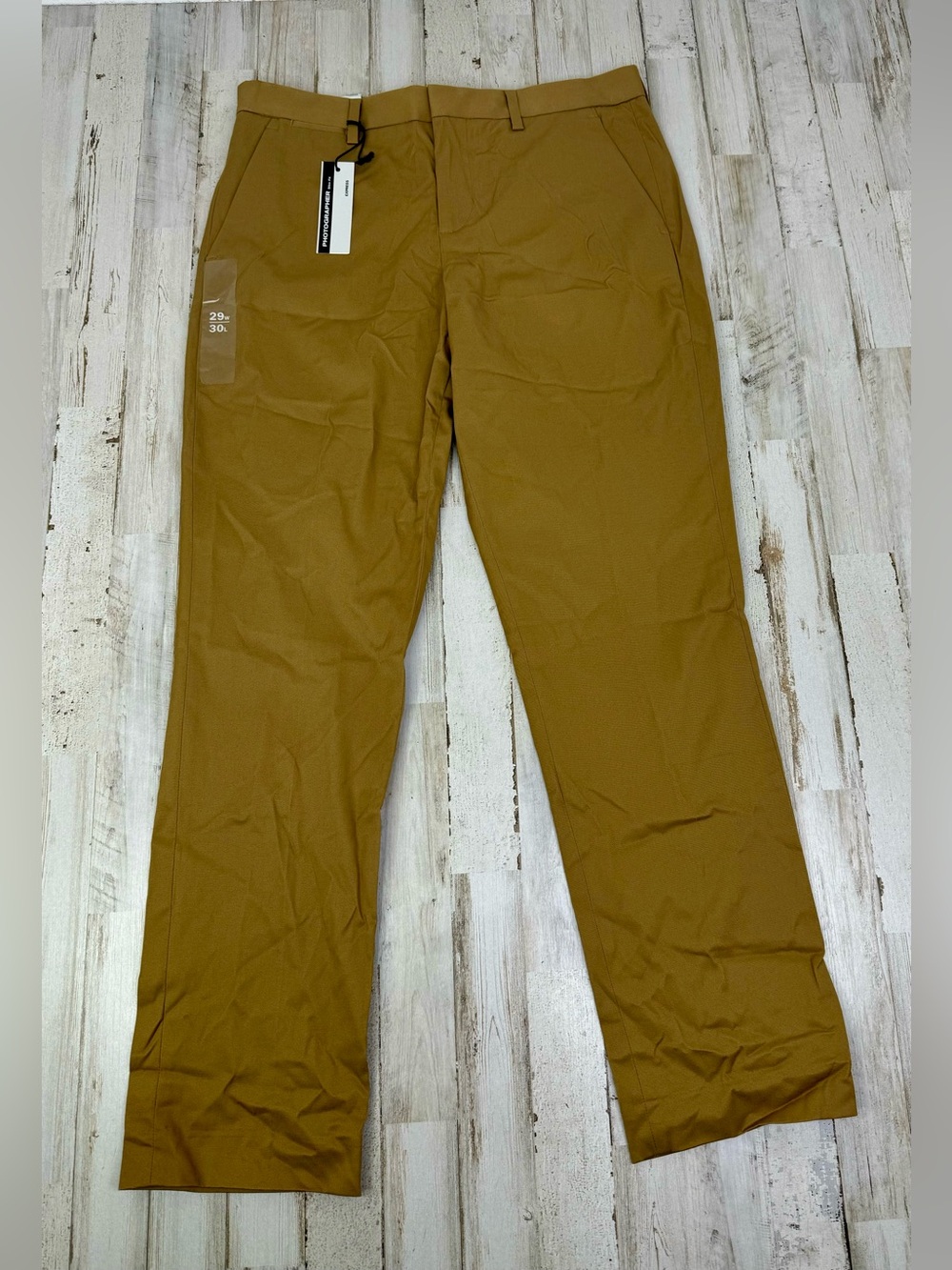 Express Photographer Slim Fit 32x29 Tan Dress Pants Mens Straight Leg